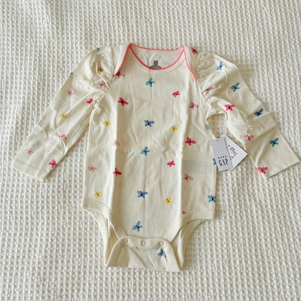 Baby Gap Butterfly Long Sleeve Onesie